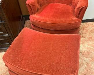 71 Vintage Vanguard Corduroy Club Chair Ottomanmin