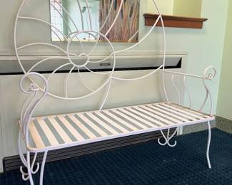 71 Wrought Iron Nautilus Garden Benchmin