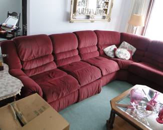 Red Sectional with sleeper