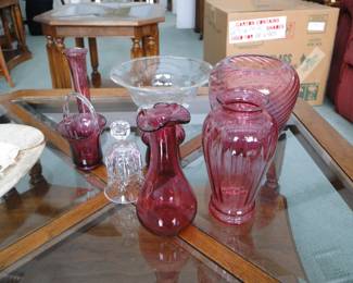 Vintage Cranberry Glass