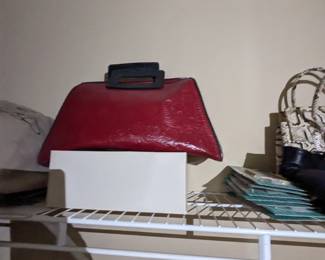 Red Leather Vintage Purse 