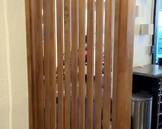Wood Slat Divider, 96" H x 46.5" W x 3.5" D