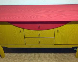 Modern Styled Wood 2 Door 3 Drawer Dresser, 29" x 54" x 19"