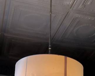 Drum Pendant Light, Approximately 18" Diameter