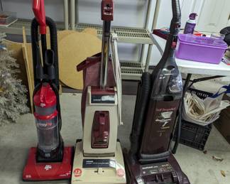 Three vacuums - they all work!