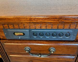 Close-up of Martin Furniture Desk. 
