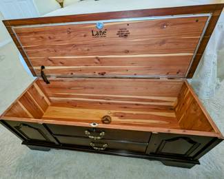 Inside view of Lane Cedar Chest.