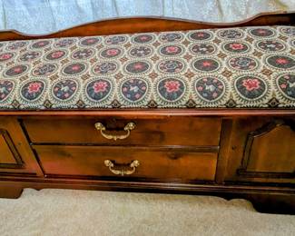 LANE Cedar Chest with Comfortable Upholstered seat - $425.00 - made in Altavista, VA - 47" long, 16.5" deep, 20.5" tall.
