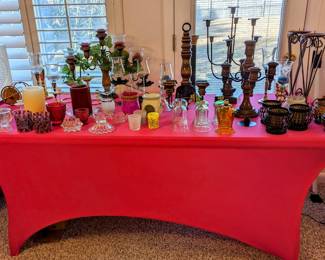 Metal and Wood Candlesticks and Candle holders. 