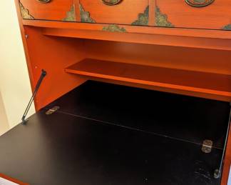 View of Secretary / Chest with writing area extended. The writing area is 32.5" deep and 36" wide.