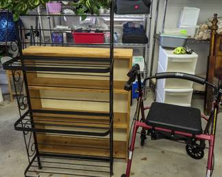 Metal Bakers Rack - $40 / Walker - $60.