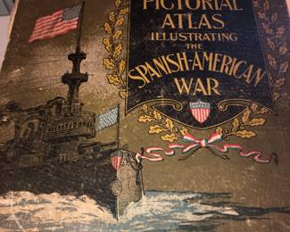 RARE ANTIQUE US SPANISH WAR AMERICAN SHIPS PICTORIAL BOOK 