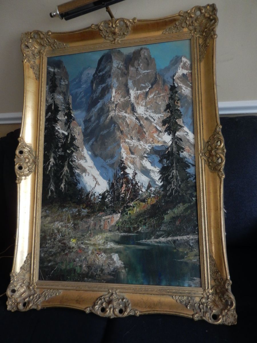 Framed oil painting by Herbert Uerpman