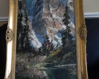 Framed oil painting by Herbert Uerpman 
