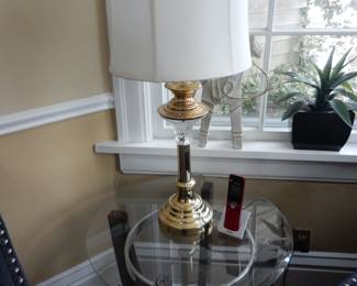 Lamp on Glass End Table