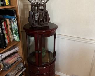 Beautiful mahogany curved curio