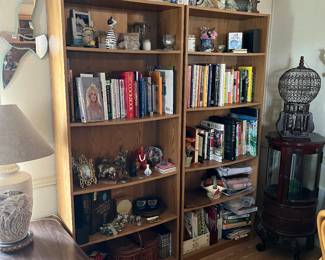 Books, Cook books, bookcases,and Knick knacks