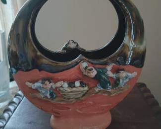  vintage Japanese Sumida Gawa vase.