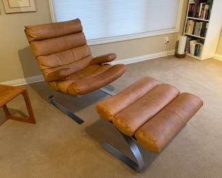 SOLD…………Armchair and Ottoman “Sinus” by Reinhold Adolf et Hans-JÜRGEN SCRÄPFER for COR 