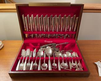 SOLD…………. Set of Oneida Community Plate Silverware “South Seas” Pattern , 148 Pieces 