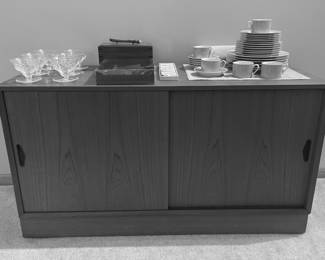 SOLD…….Vintage Danish MCM Sideboard Credenza, 2 available, marked Olholm Mobelfabrik