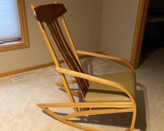 SOLD………..Hand Crafted Kog & Birch “Otis” Rocking Chair by Rick Martin Cust 