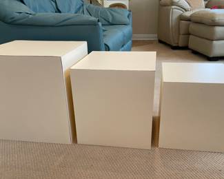 Set of 3 vintage laminate Cube Tables
