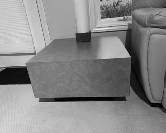 SOLD………….Pair of Milo Baughman for Thayer Coggin “like” Block/Cube End Tables, one opens up as blanket chest, very nice and in excellent condition, see following picture for 2nd one (not certain of maker)