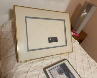 $200.00………….Embossed Art by Ronaldo Norden, Artist Proof 2 numbered 2/92.  Framed size: 18” x 24” 