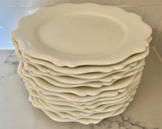 $8 each - Luncheon Plate Hospitality Ivory by Gail Pittman - (8 available) 9 1/4" D