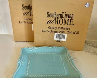 $20 each set - New in Box Southern Living at Home Gallery Collection Pacific Accent plates - 2 available