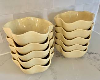 $8 each - Gail Pittman Hospitality Collection butter yellow 6” Fluted Bowl Southern Living (3 available) 