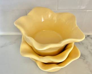 $12 - Set of Three Southern Comfort Tidbit Butter/Yellow Bowls / Tea Lights holders