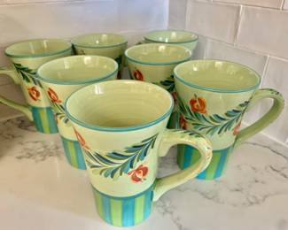 $10 each - Latte Mug Provence by Gail Pittman - (6 available) - Height: 5 1/4 in; Width: 3 3/4 in