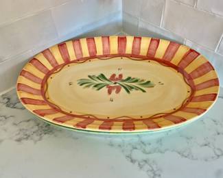 $20 each - 1 SOLD - 2 available - 13" Oval Serving Platter Siena by GAIL PITTMAN