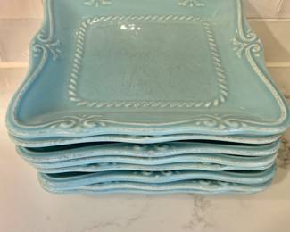 $10 each - Southern Living at Home Gallery Collection Pacific Accent plates -  8 available 7 1/4" Square 