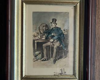 Antique framed print