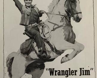 “Wrangler Jim” and his horse “Cochise” star of “The Wrangler Jim Show” on radio and television. 