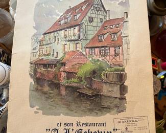 Vintage menu, among the ephemera 