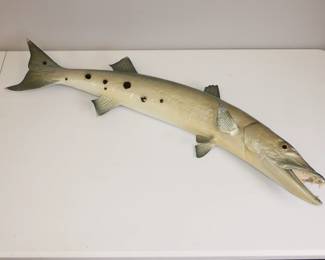 J.T. Reese Taxidermist Large 41" Barracuda Fish Mount

