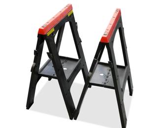 Pair of Heavy-Duty Plastic Saw Horses

