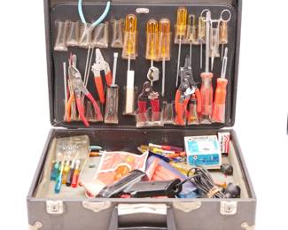Assorted Tools in Black Briefcase

