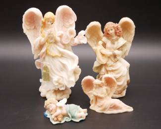 Angel & Cherub Sculptures (Total of 4)
