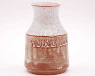 Small Ceramic "Vitamin" Container
