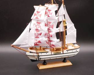 Sagres Tall Ship Three Masted Model Sailing Vessel
