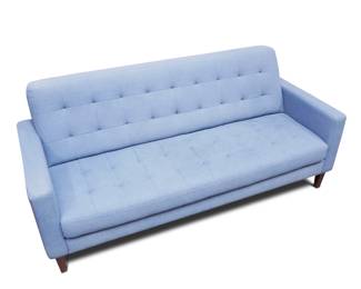 Living Spaces Petula II Blue 85” Convertible Sleeper Sofa Bed
