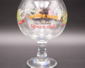 Large Glass Snifter Gator Days Colorado Belle Hotel/Casino/Microbrewery
