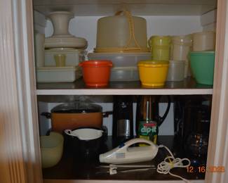 Vintage Tupperware and small appliances