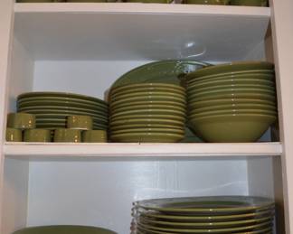 Nice set of green dishes