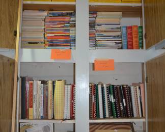 Vintage National Geographics, Cook Books, Novels, Hair dryers, rollers 